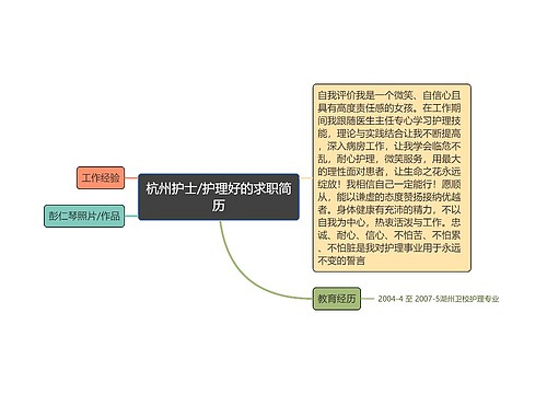 杭州护士/护理好的求职简历