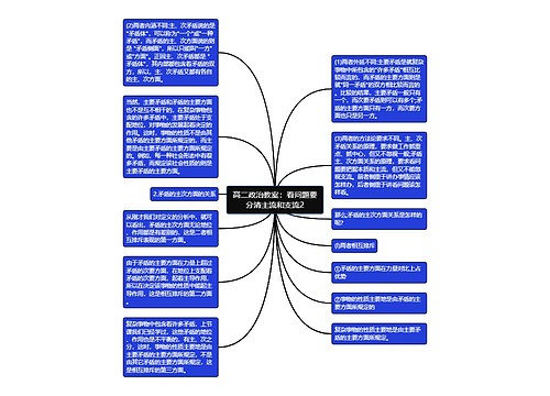 高二政治教案：看问题要分清主流和支流2