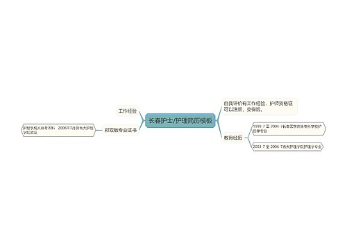 长春护士/护理简历模板