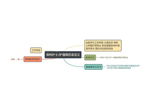 郑州护士/护理简历表范文