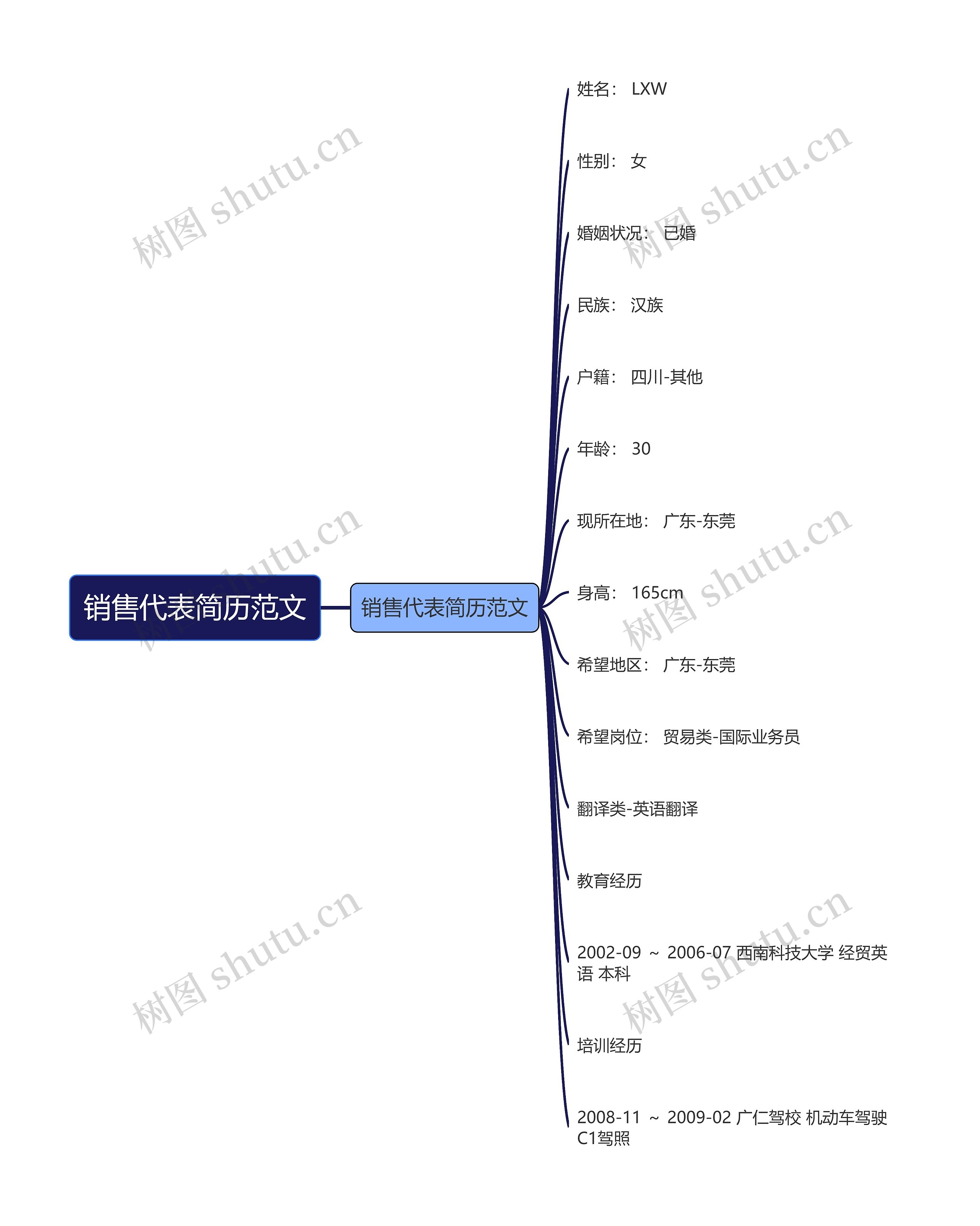 销售代表简历范文