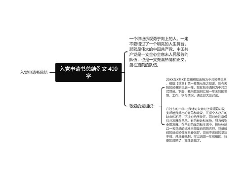 入党申请书总结例文 400字