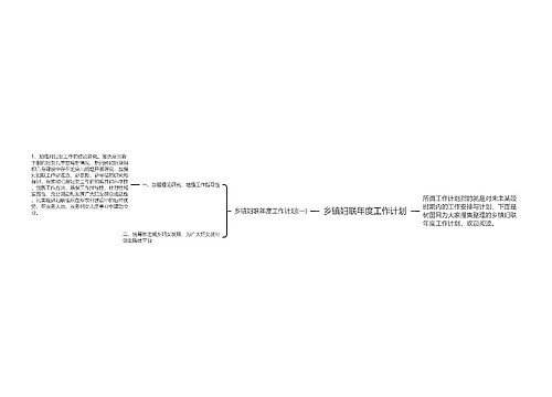 乡镇妇联年度工作计划