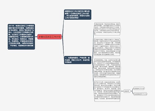 乡镇社区矫正工作计划