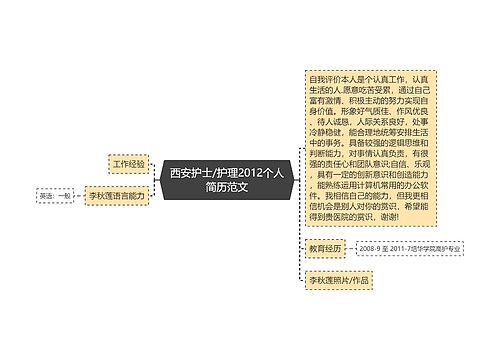 西安护士/护理2012个人简历范文