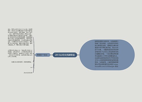 2013公司文员辞职信