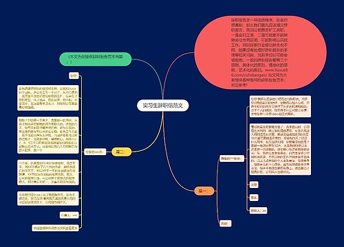 实习生辞职信范文