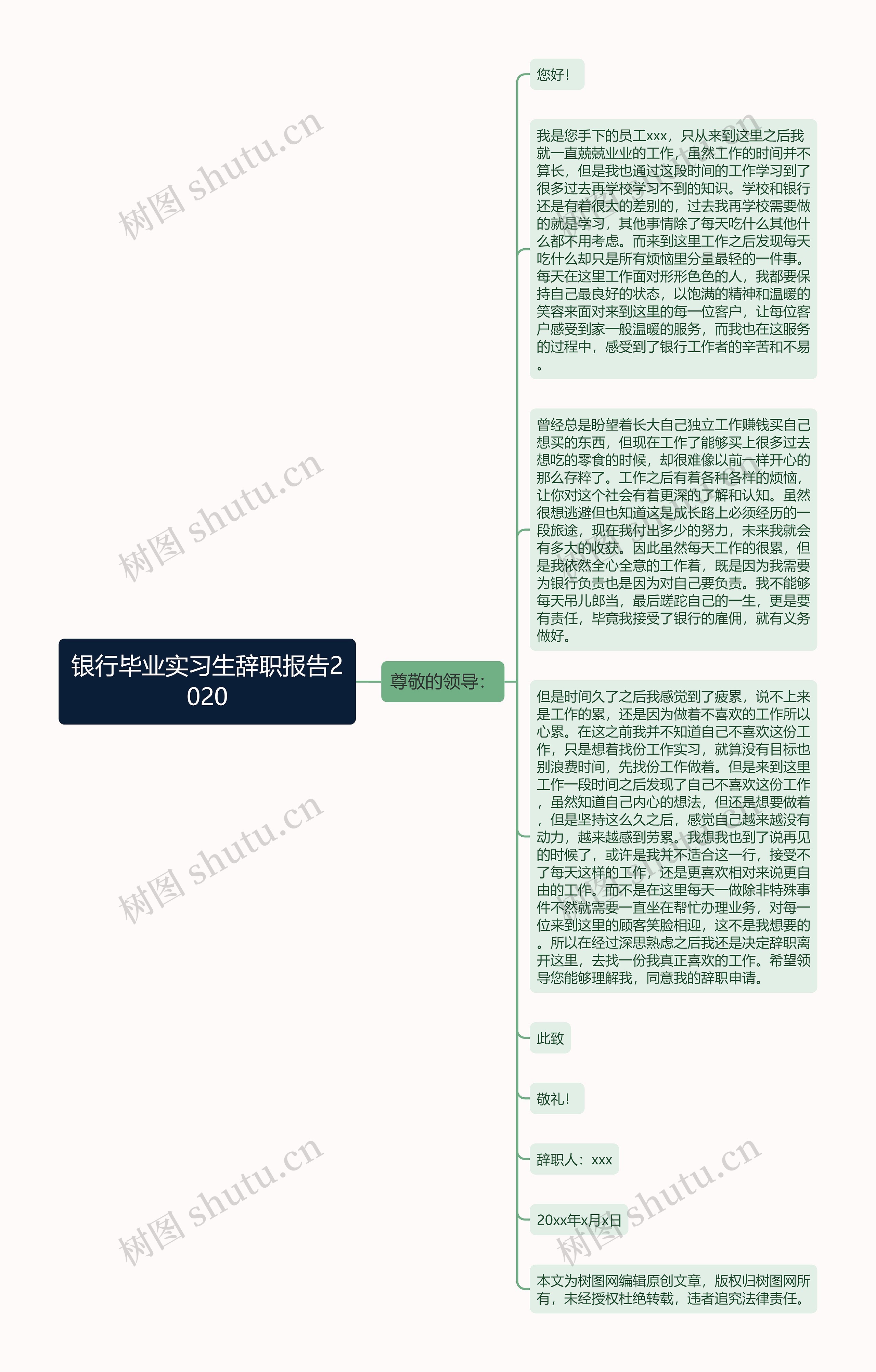 银行毕业实习生辞职报告2020