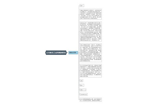 公司新员工试用期辞职信