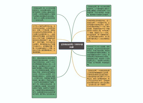 《苏菲的世界》1000字读后感