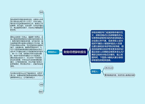 财务经理辞职报告