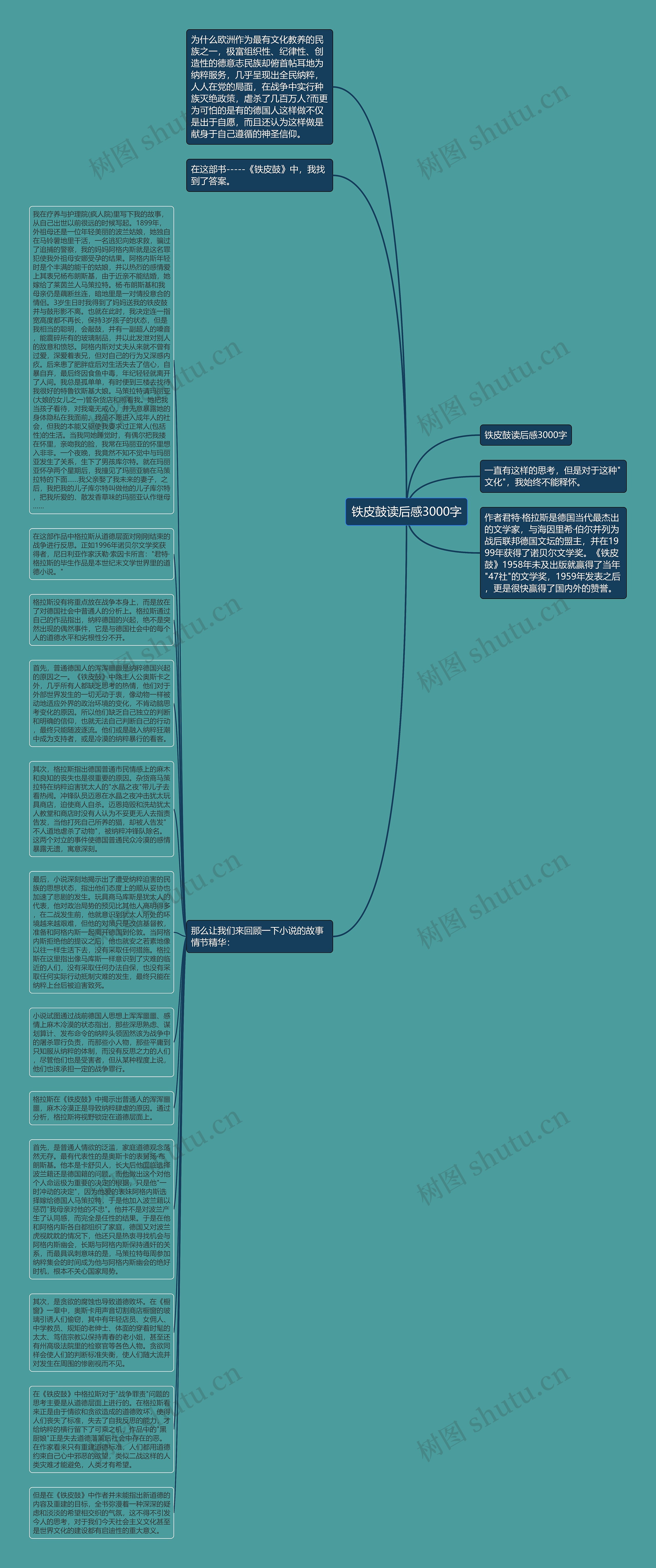 铁皮鼓读后感3000字思维导图