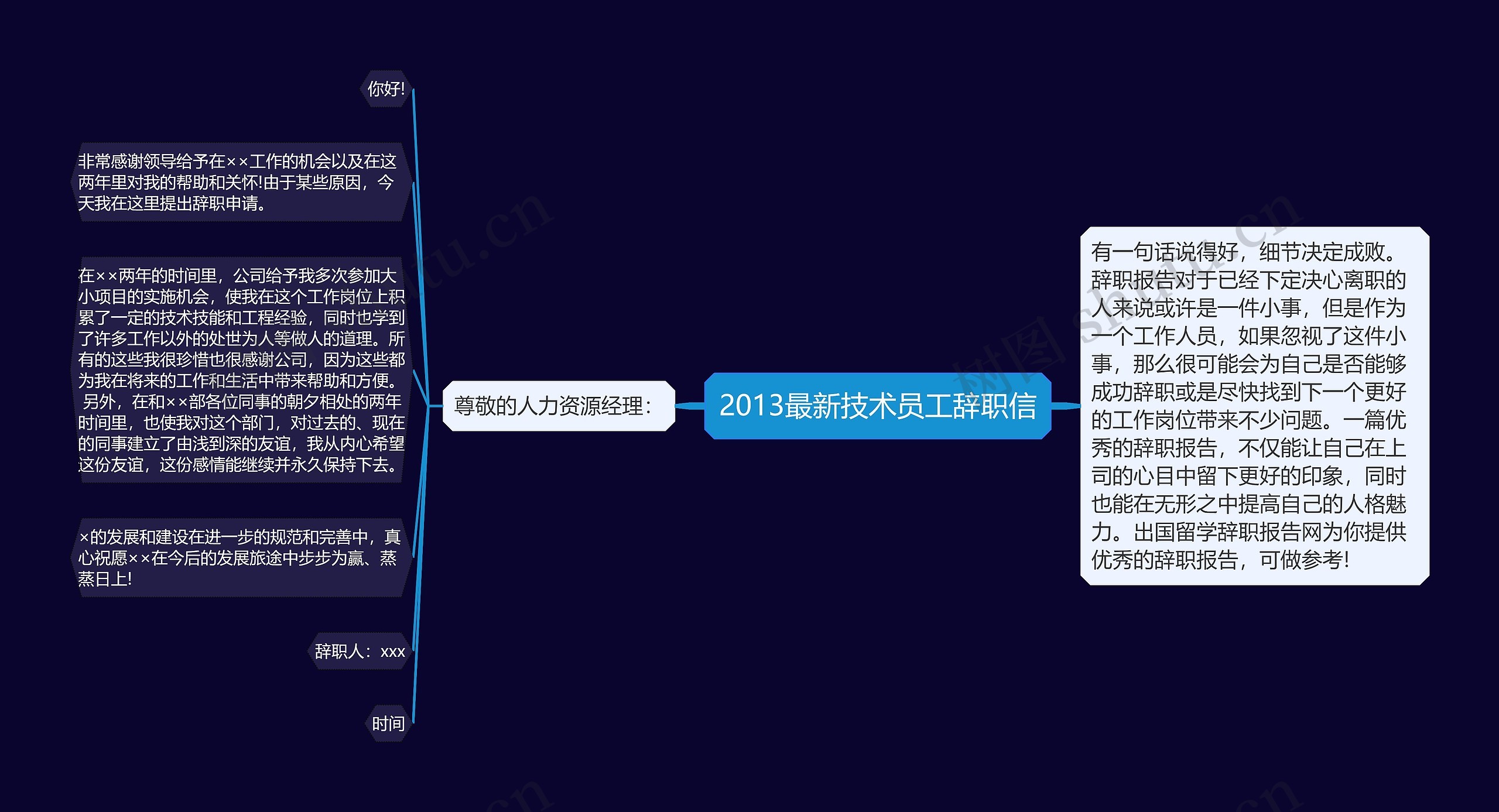 2013最新技术员工辞职信