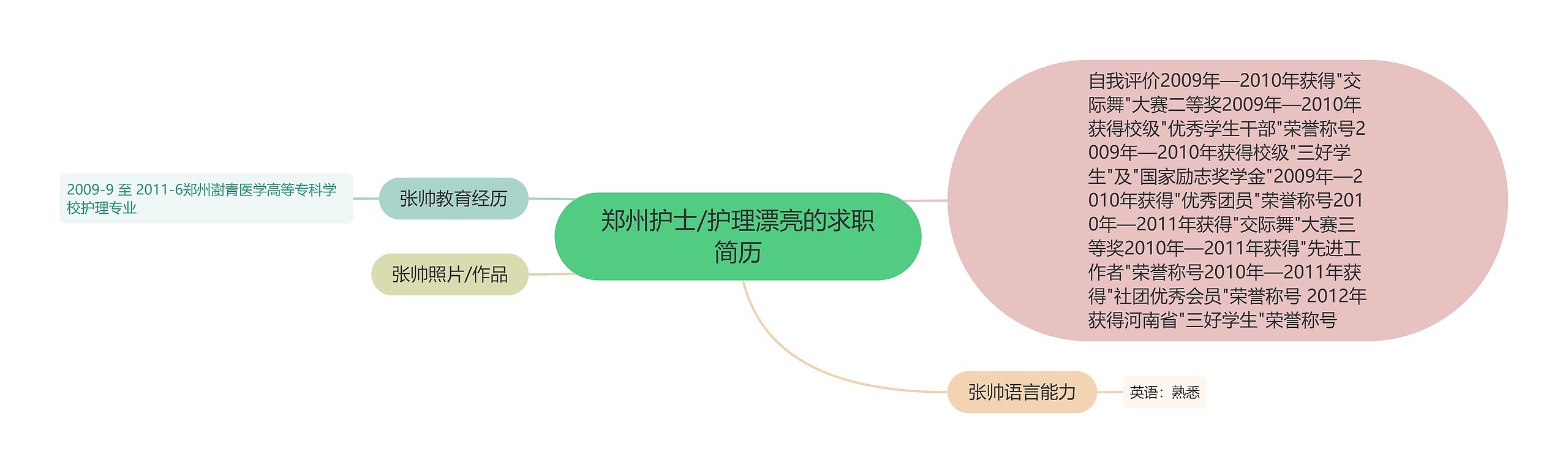 郑州护士/护理漂亮的求职简历