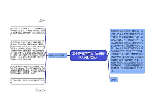 2014辞职信范文（公司技术人员标准版）