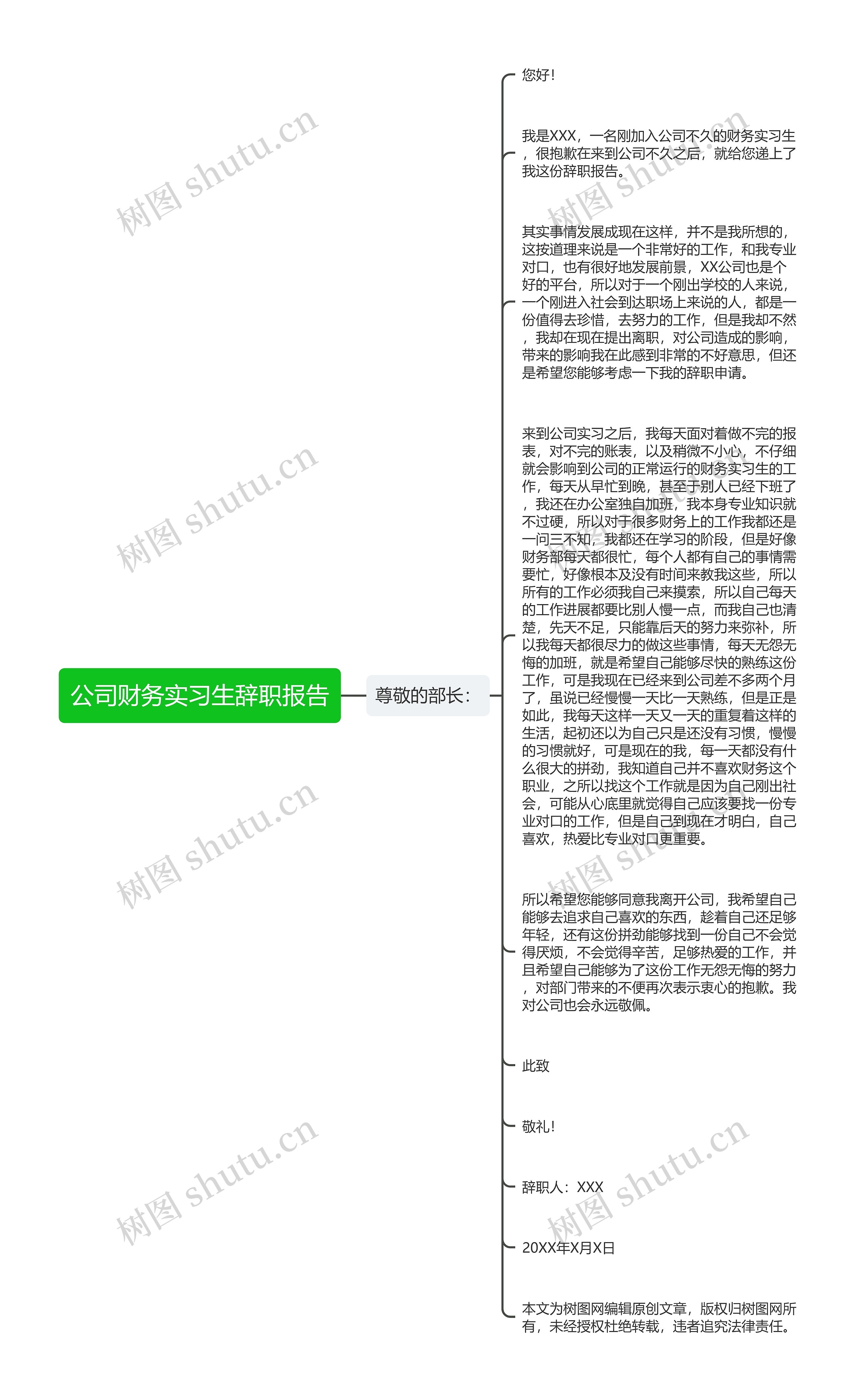 公司财务实习生辞职报告