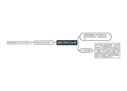 物流下半年工作计划