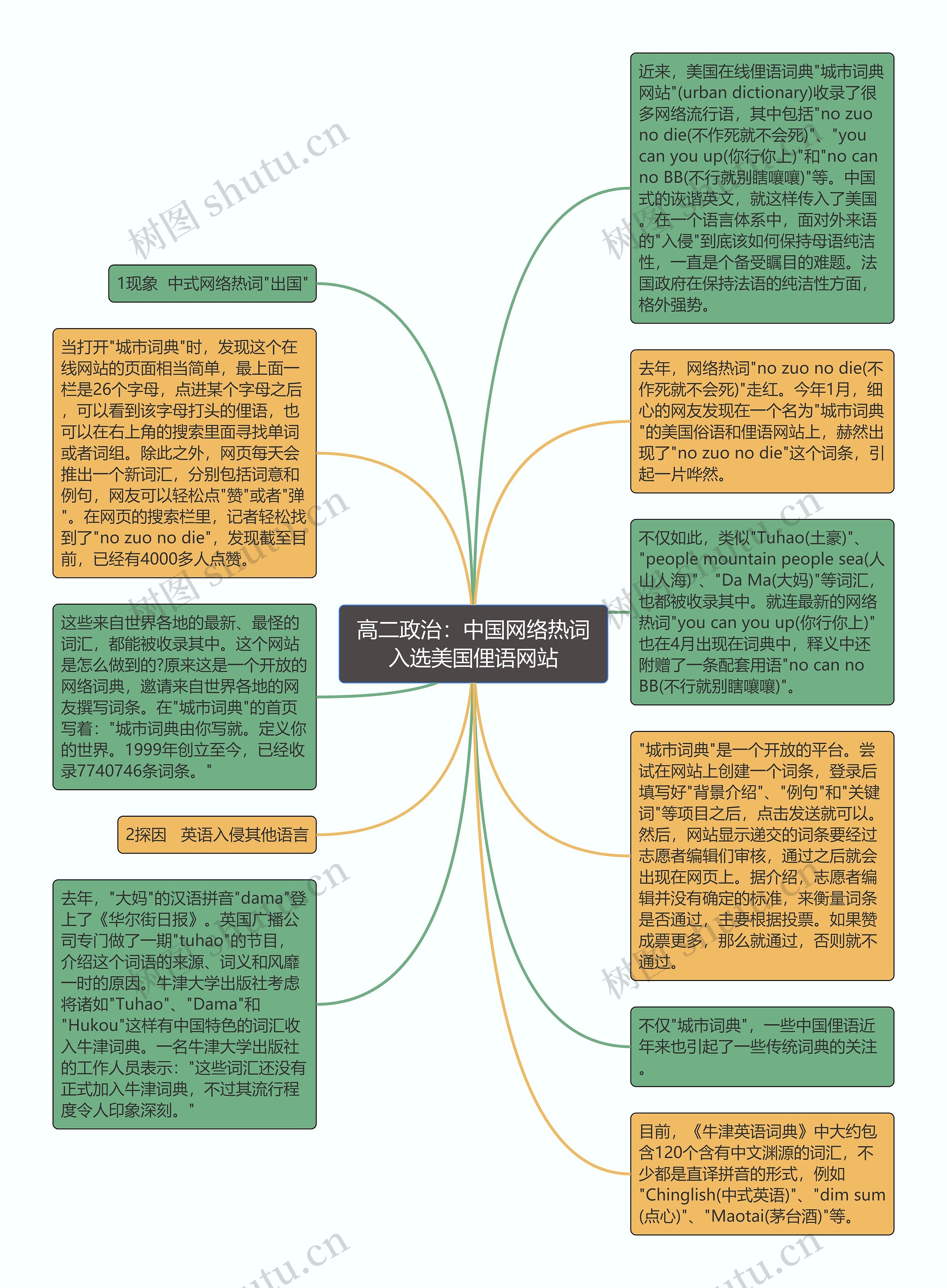 高二政治：中国网络热词入选美国俚语网站