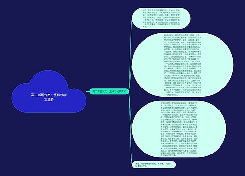 高二话题作文：坚持才能实现梦