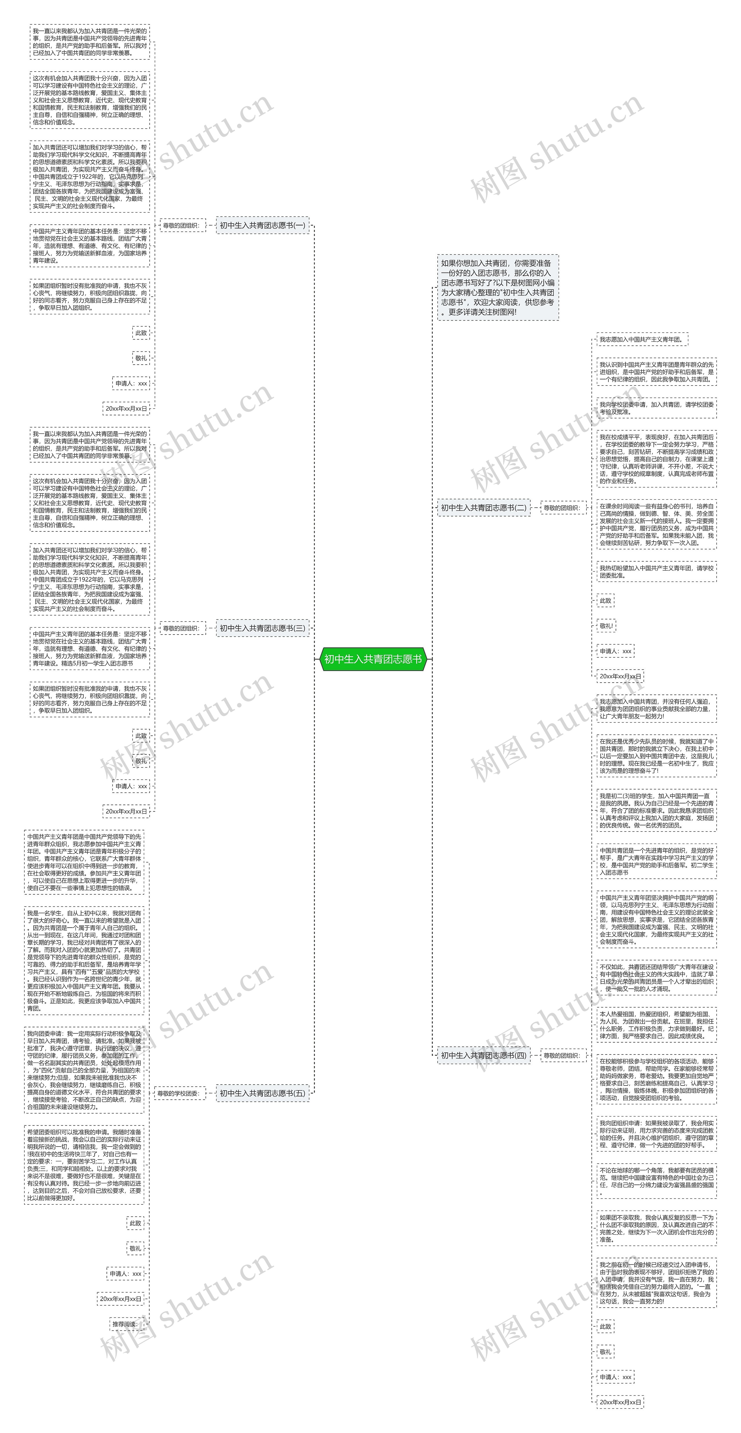 初中生入共青团志愿书思维导图