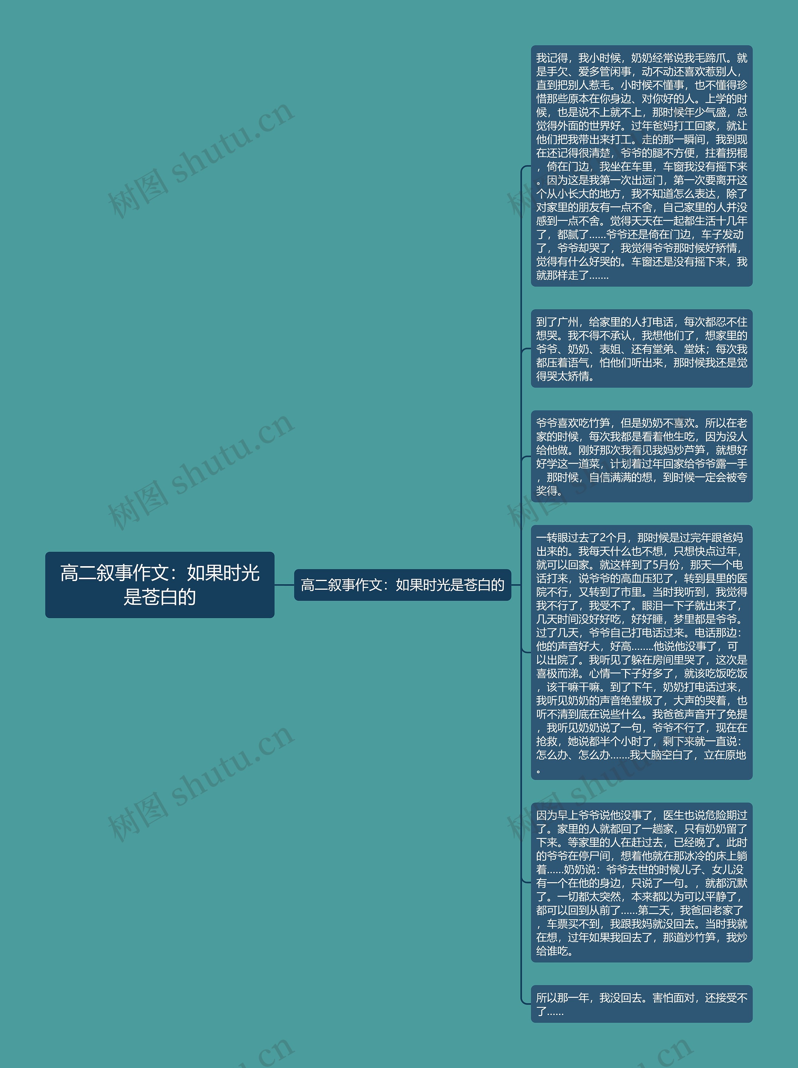 高二叙事作文：如果时光是苍白的思维导图