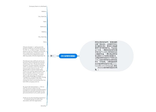 英文辞职信模板
