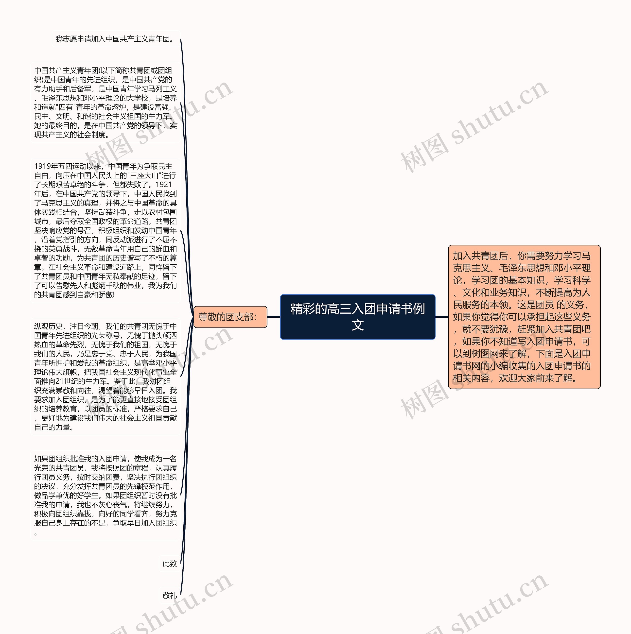 精彩的高三入团申请书例文