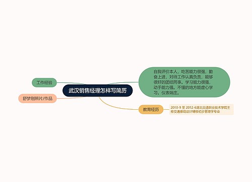 武汉销售经理怎样写简历