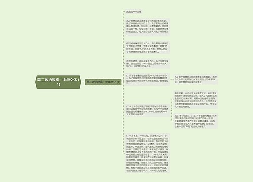 高二政治教案：中华文化 (1)