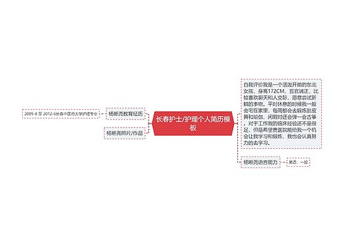 长春护士/护理个人简历模板