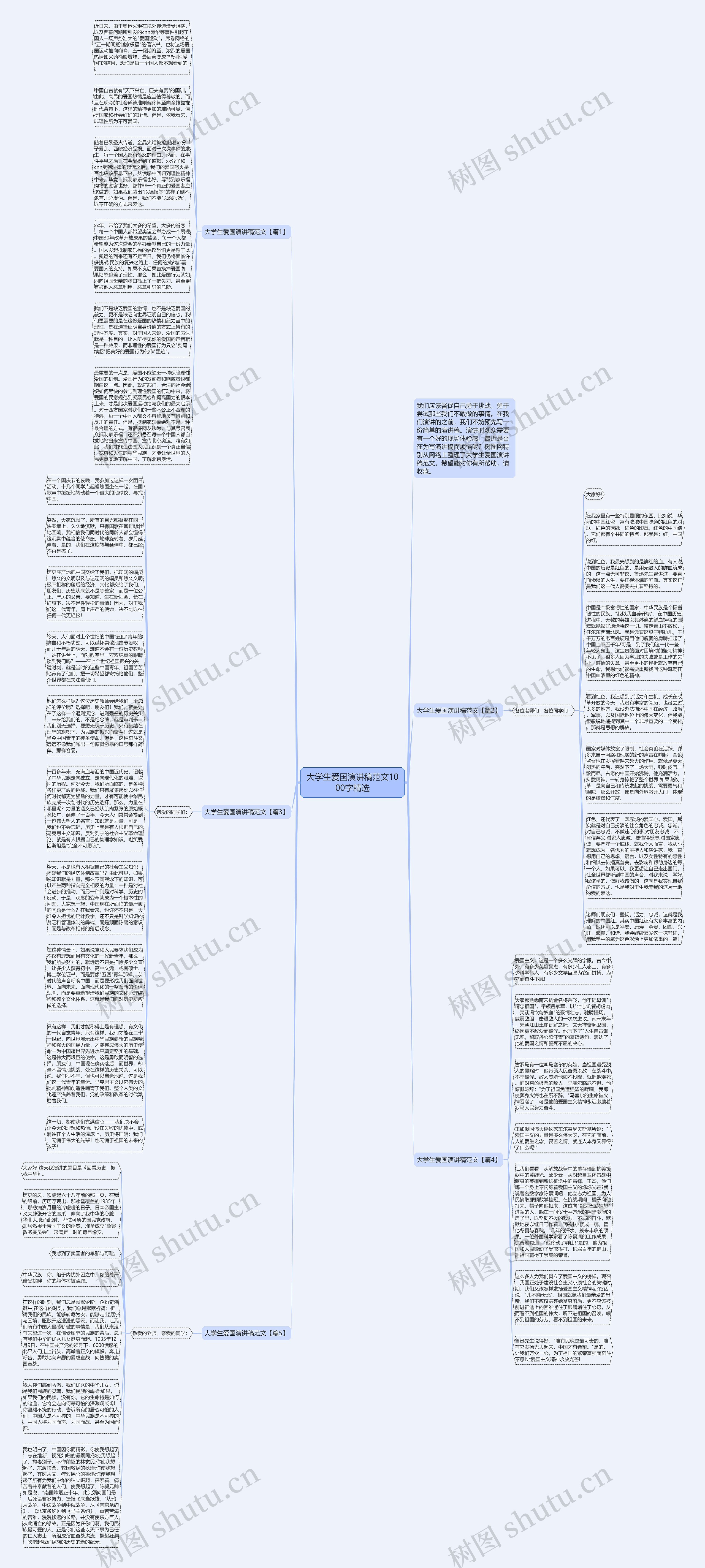 大学生爱国演讲稿范文1000字精选思维导图