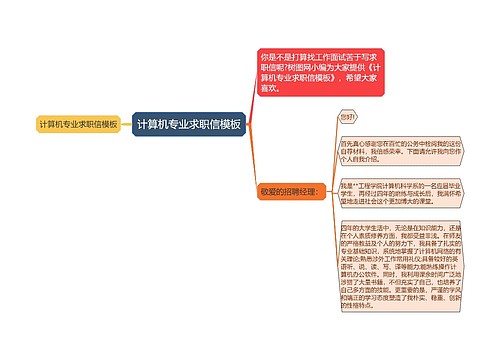 计算机专业求职信模板