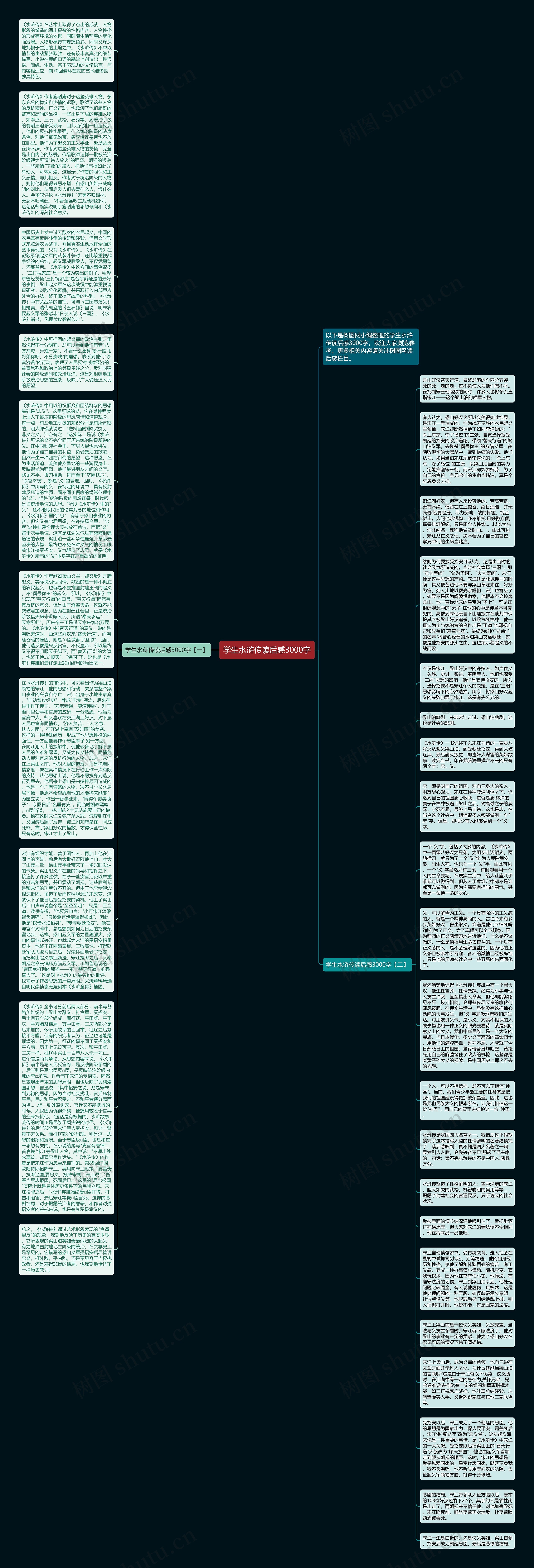 学生水浒传读后感3000字思维导图