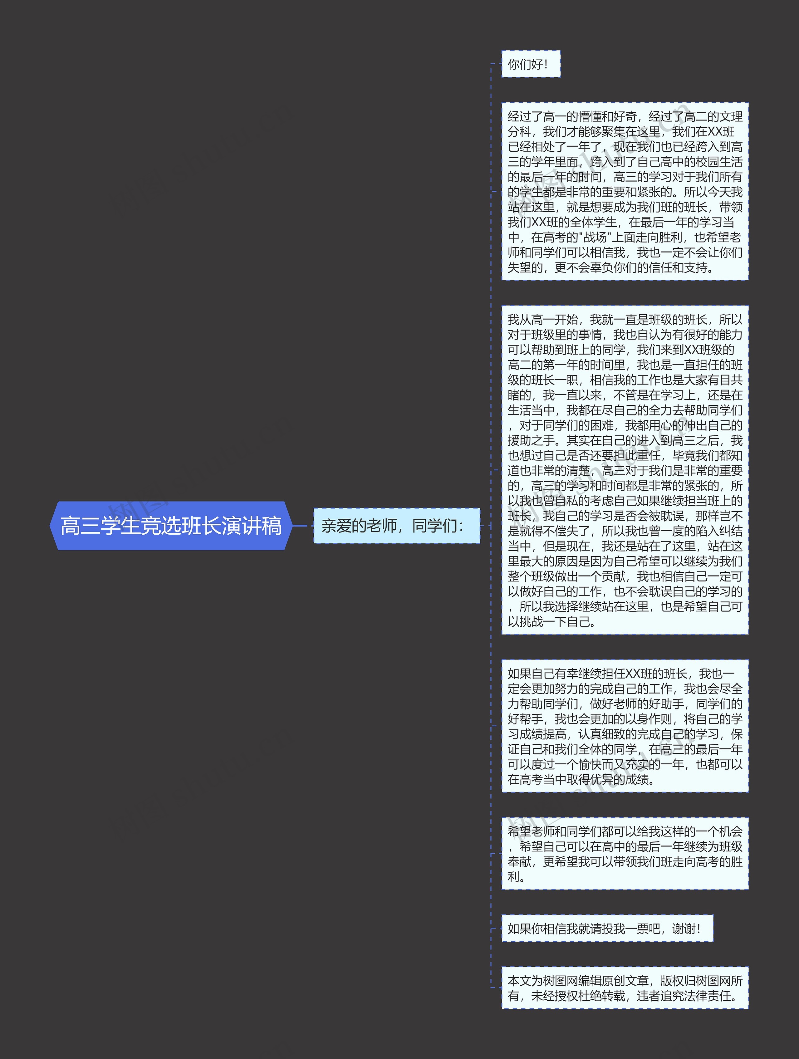 高三学生竞选班长演讲稿