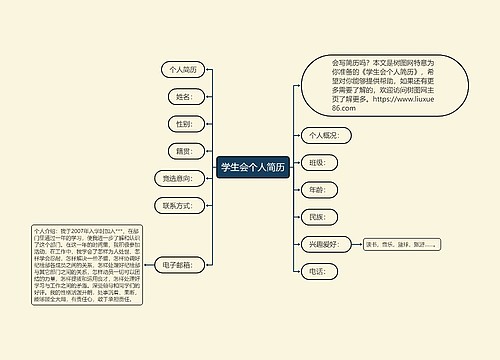 学生会个人简历