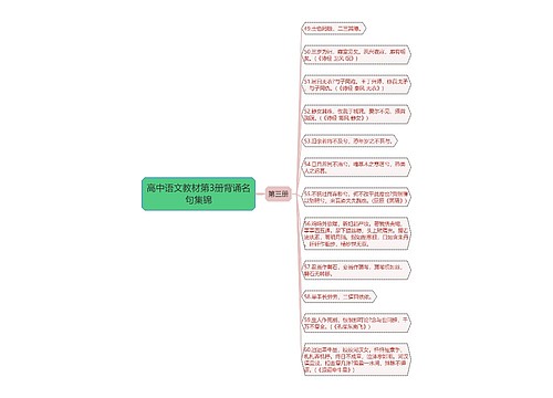 高中语文教材第3册背诵名句集锦