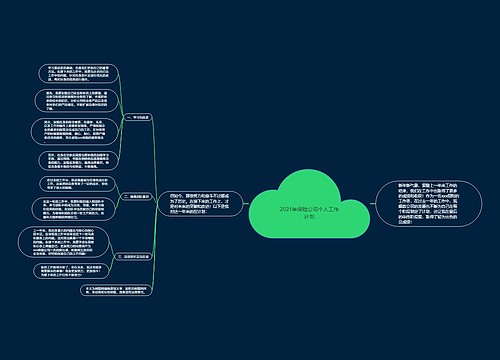 2021年保险公司个人工作计划