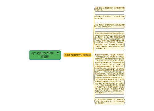 高二叙事作文700字：浓情暖暖