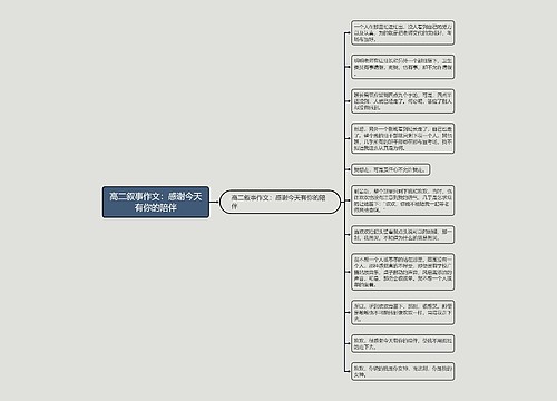 高二叙事作文：感谢今天有你的陪伴