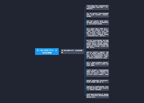 高二散文诗歌750字：会流泪的眼睛