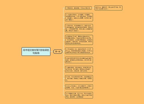 高中语文教材第1册背诵名句集锦