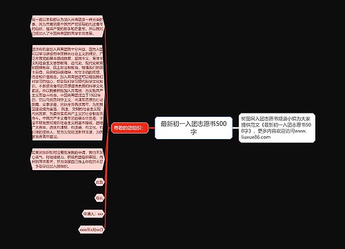 最新初一入团志愿书500字