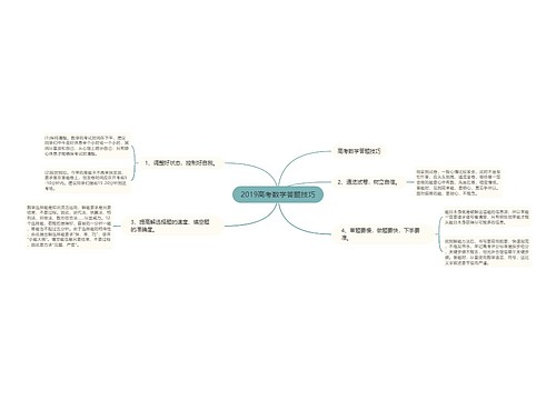 2019高考数学答题技巧