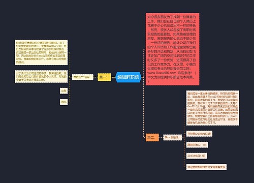 编辑辞职信