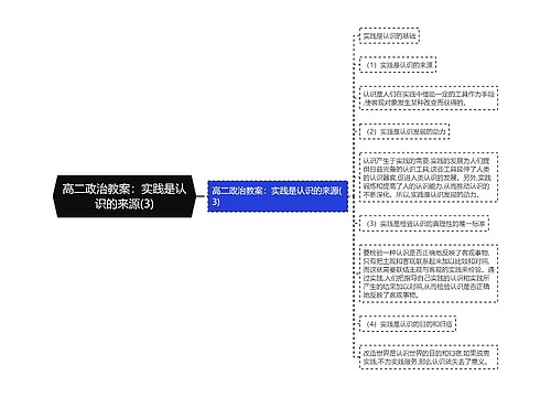 高二政治教案：实践是认识的来源(3)