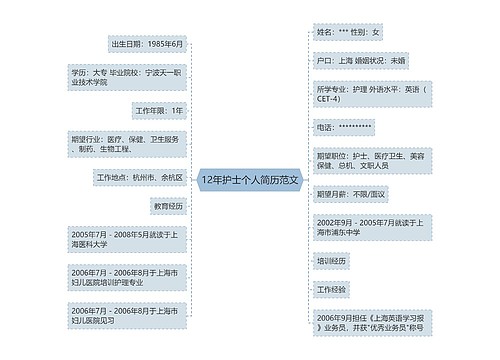 12年护士个人简历范文