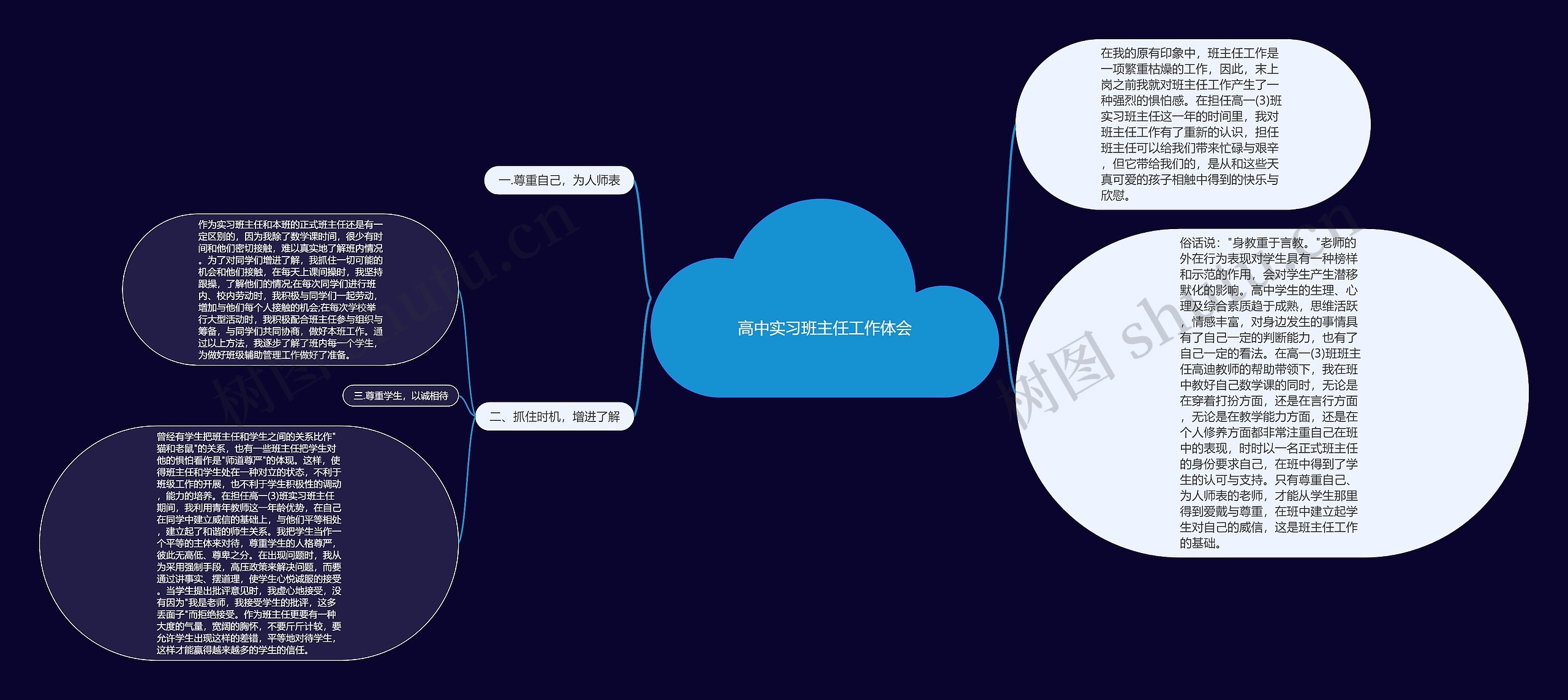 高中实习班主任工作体会思维导图