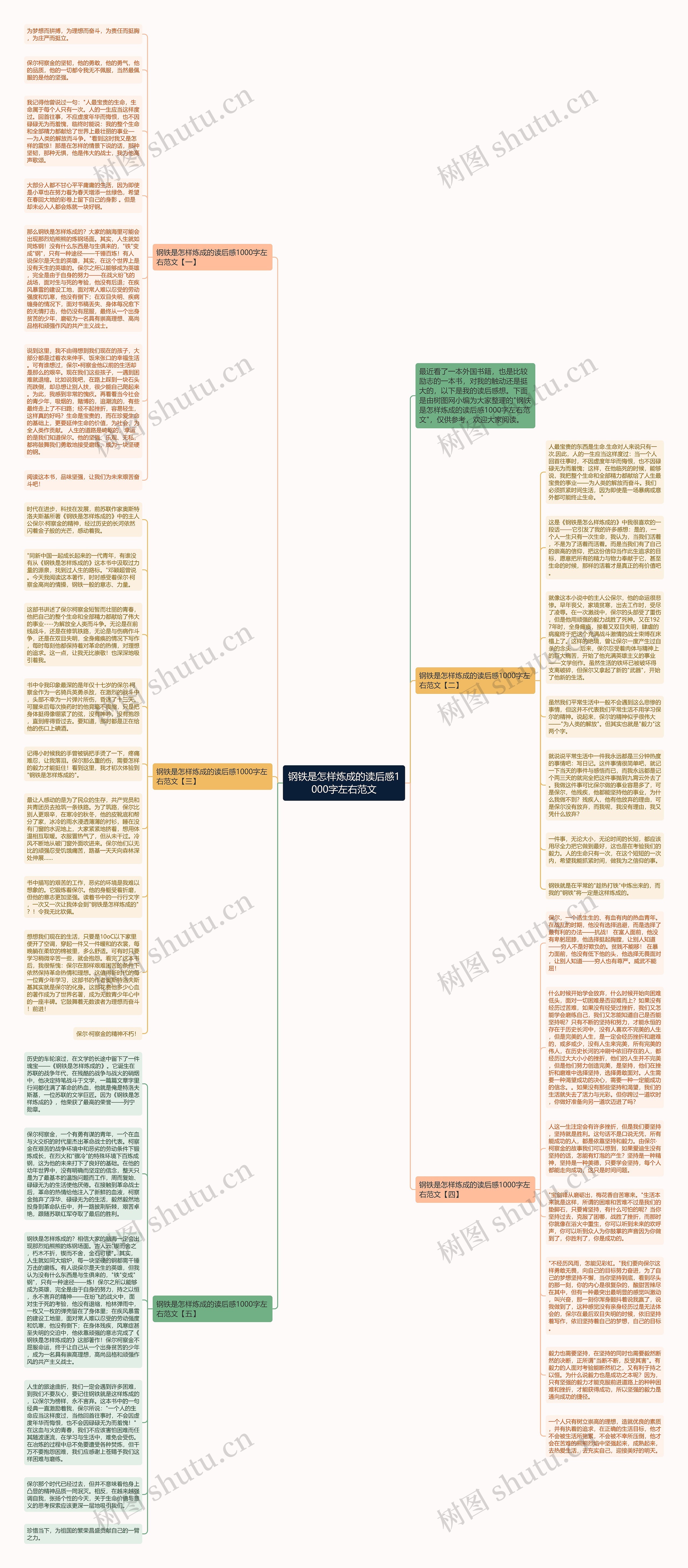 钢铁是怎样炼成的读后感1000字左右范文思维导图