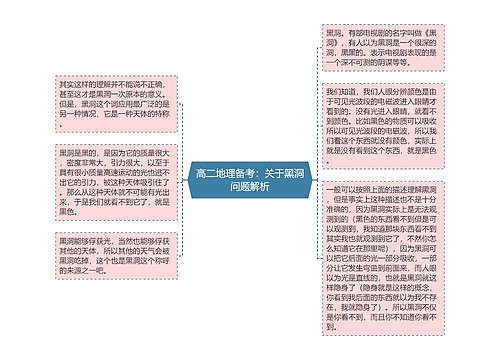 高二地理备考：关于黑洞问题解析