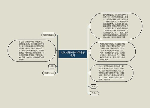 大学入团申请书300字怎么写